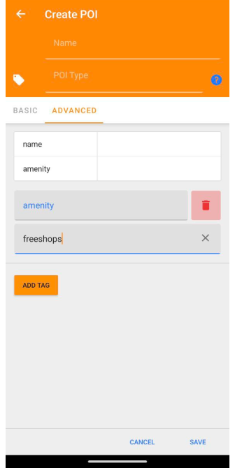 Add POI tag Android
