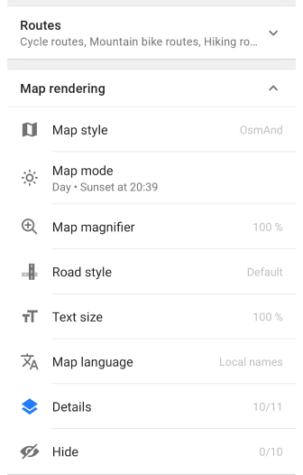 Configure map android