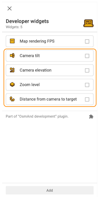 Camera position Widgets 1