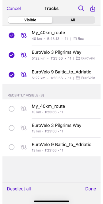 Configure map tracks iOS