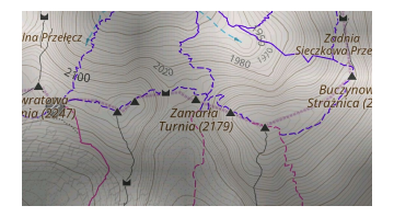 Map routes - alpine hiking