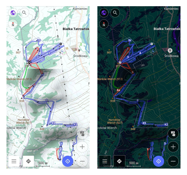 Winter &amp; Ski map style