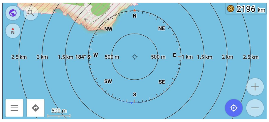 Radius-ruler screen